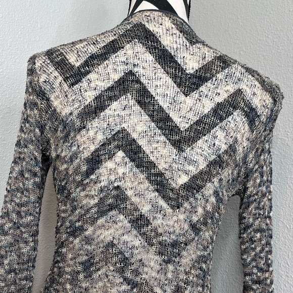 Boho Lagenlook Whimsigoth Forest Fairy Neutral OS Loose Knit Front Tie Cardigan - Picture 7 of 10